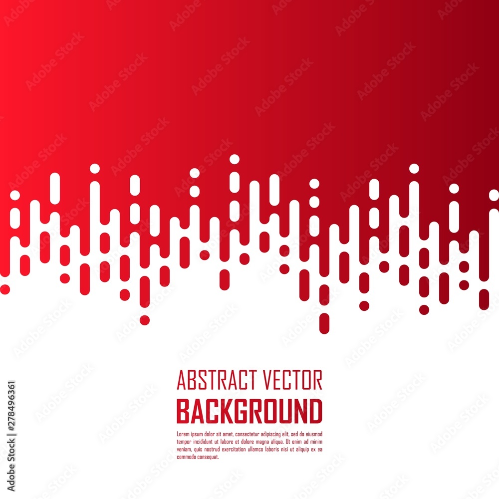 Rounded lines background. Red abstract vector background.