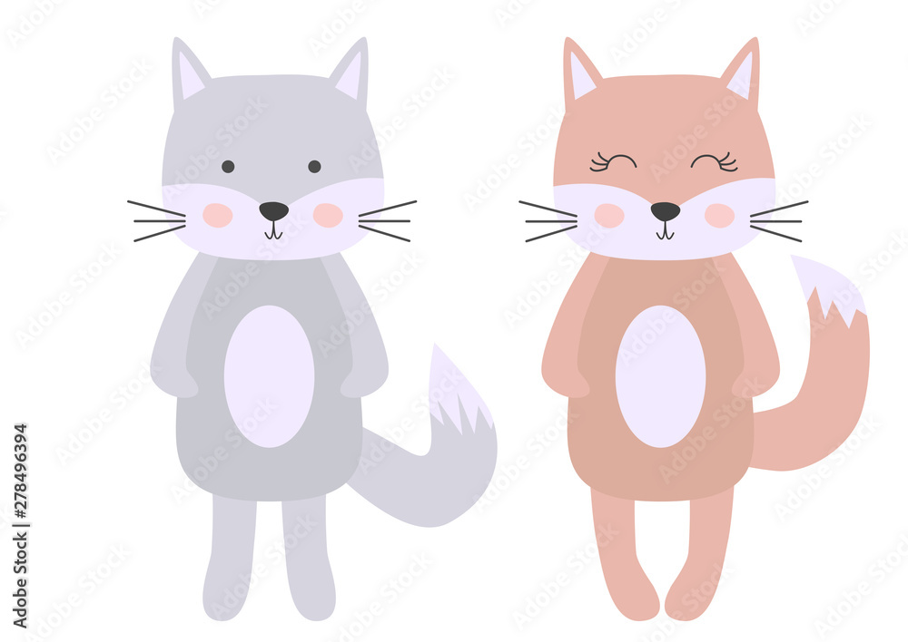 Cute cartoon cat boy in scandinavian style. Childish print for nursery, kids apparel,poster, postcard. Cute cartoon cat boy in scandinavian style. Childish print for nursery, kids apparel,poster, postcard.
