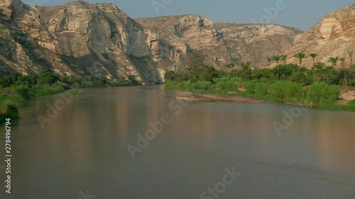 Flight over the Catumbela River, Benguela, Angola Footage with Drone, 120 fps photo