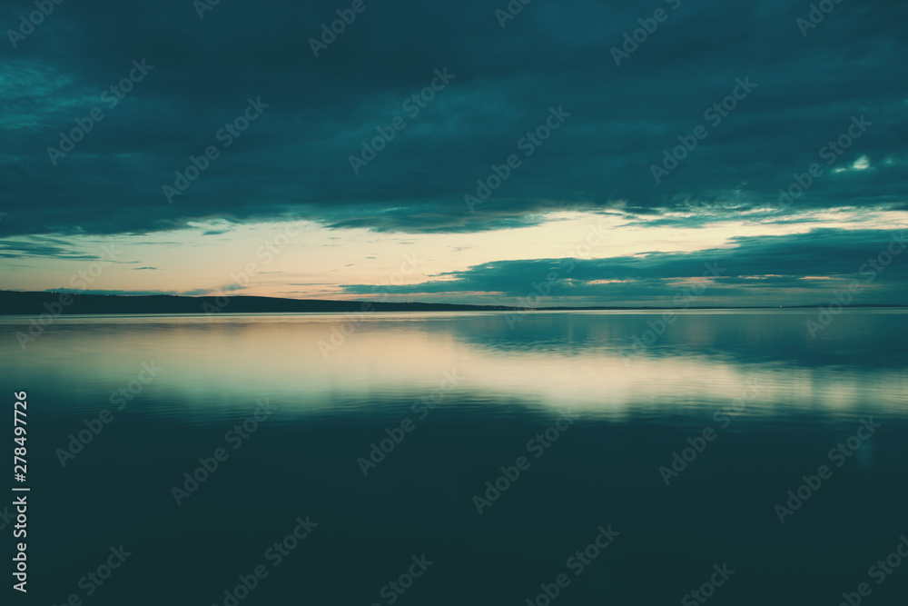 Night sky and sea.