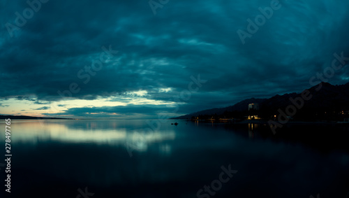 Night sky and sea.