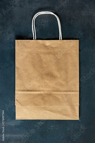 shopping paper bag mock up copy space