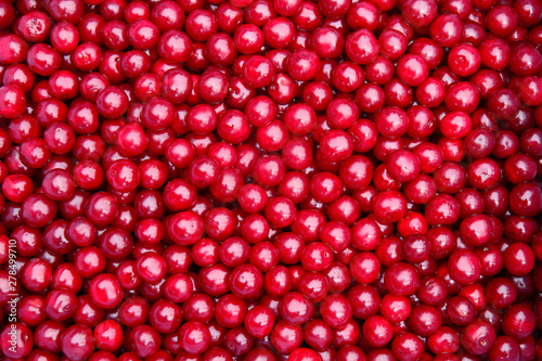 fresh red cherries for food texture