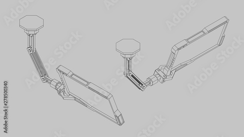 Robotic arm with futuristic...