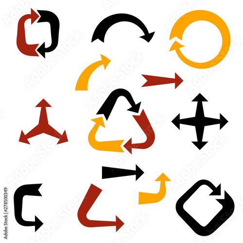 Arrow sign set. Isolated on...