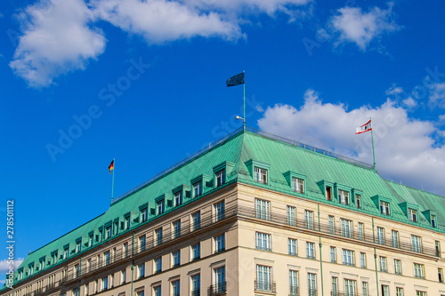 Building at parisian square in Berlin photo