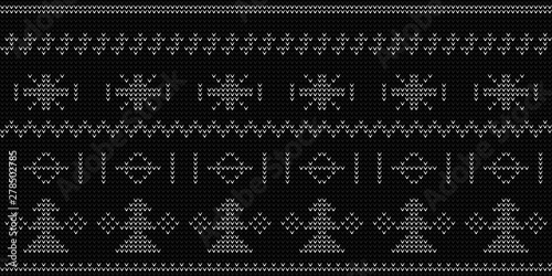 Christmas black seamless pattern
