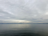 Scenic view from Lake Garda on a cloudy day