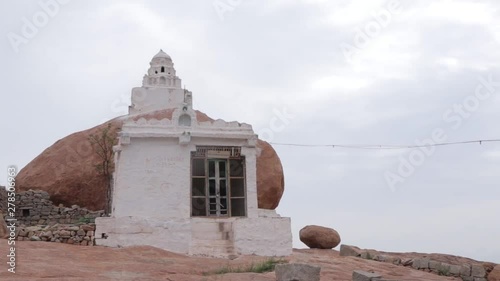 Small Temple at Malyavanta Parvata or hill top at Hampi, Karnataka photo