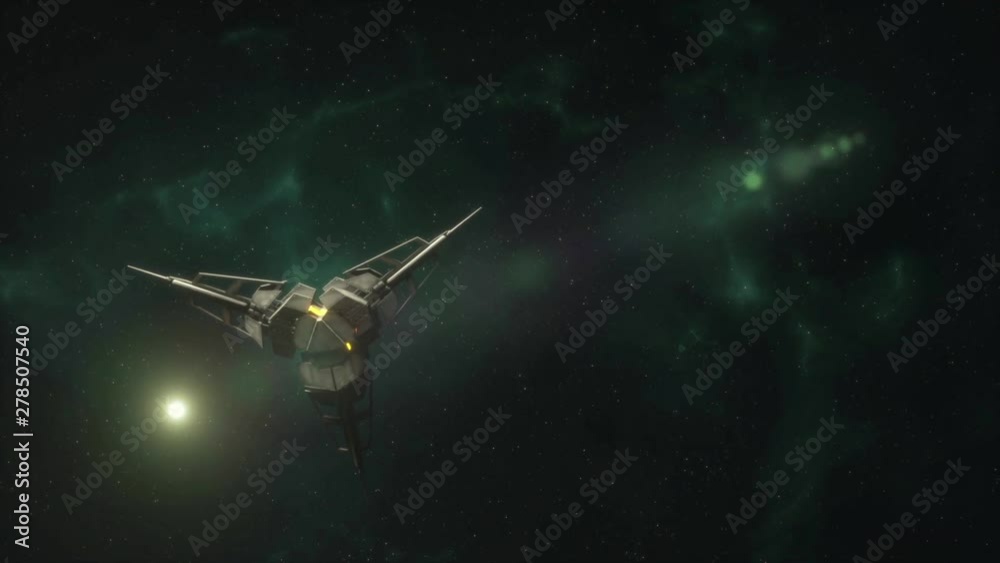 Future Space Probe Drifting Through Space