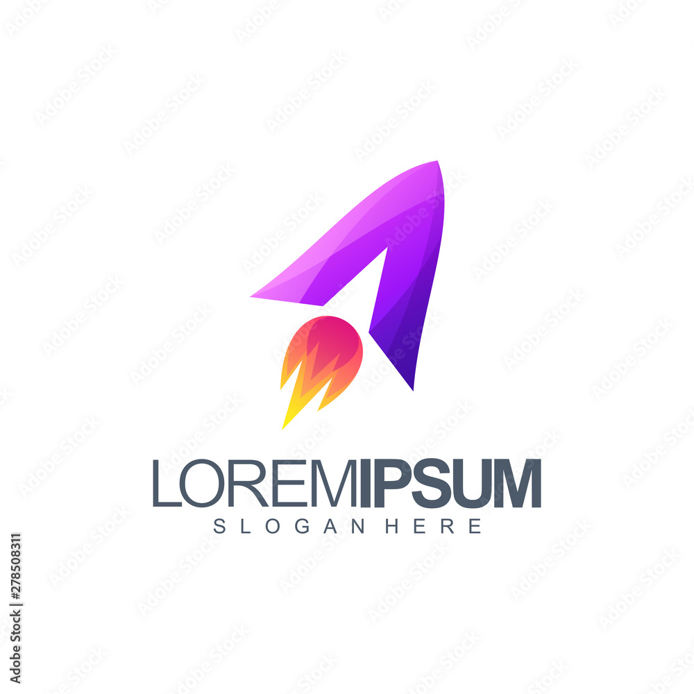 rocket logo design vector illustration rocket logo design vector illustration