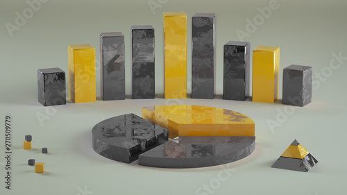 Economic yellow and black c...