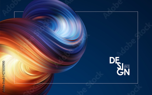 Abstract 3d background with fluid or liquid shape. Modern design