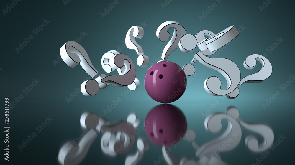 Bowling Ball Question Marks Stock Illustration Adobe Stock