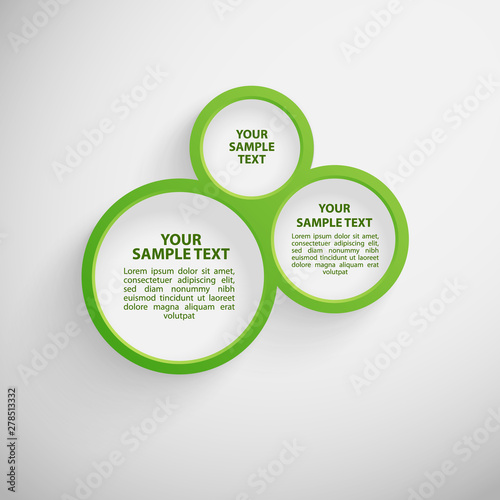 Modern circular infographic template with sample text