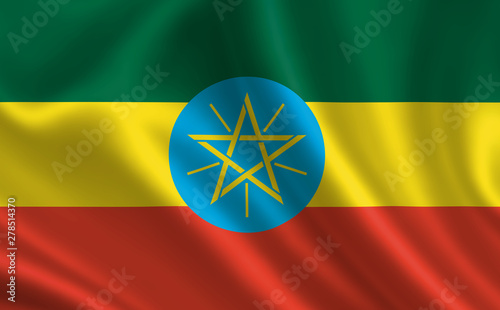 Image of the flag Ethiopia. Series "Africa"