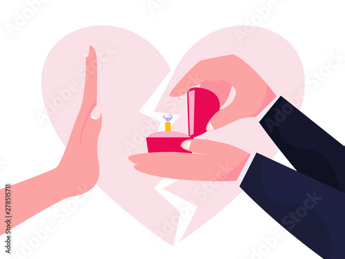 Woman reject the marriage proposal