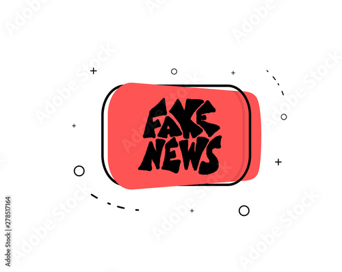 Fake news stylized quote. Vector  text.