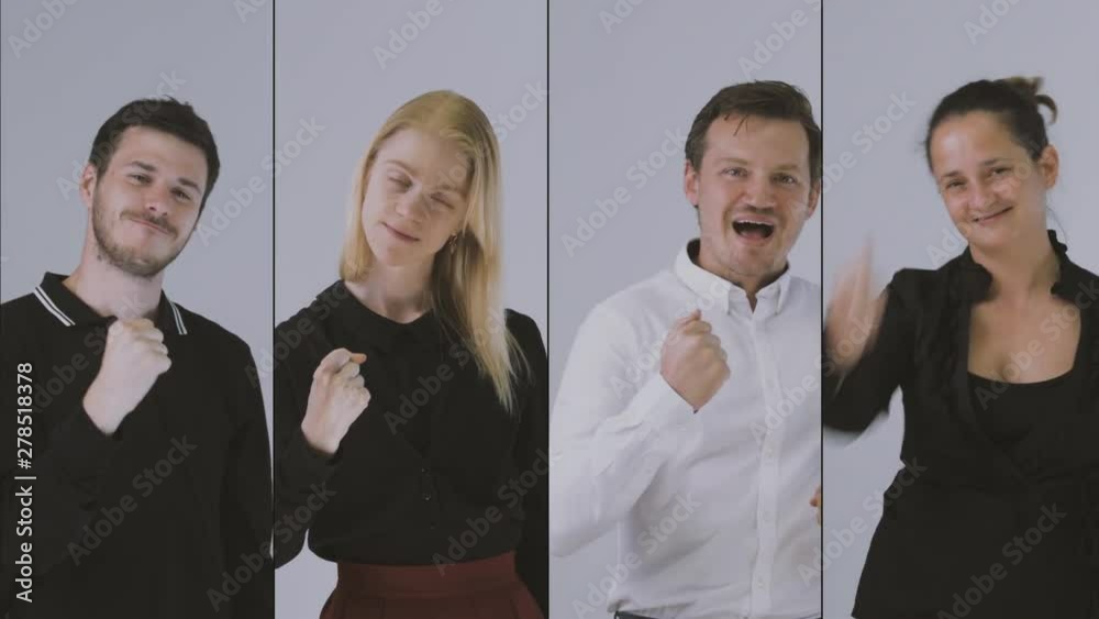 Successful businessmen and businesswomen. Collage of business team portraits, 4k. Successful businessmen and businesswomen. Collage of business team portraits, 4k.