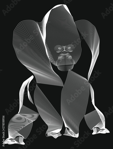 Abstrakte Gorilla Illustration