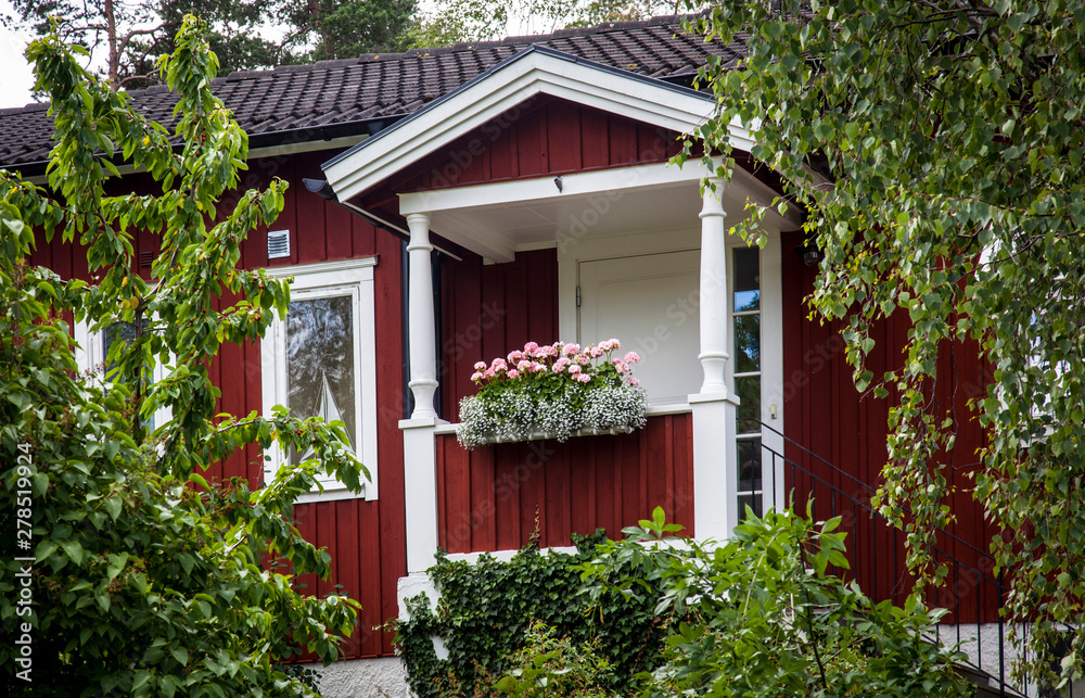 Fragment of a wooden house on Liding Island,Stockholm