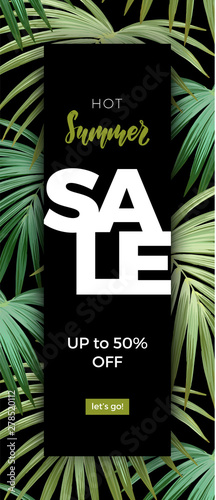 Summer vector floral sale b...