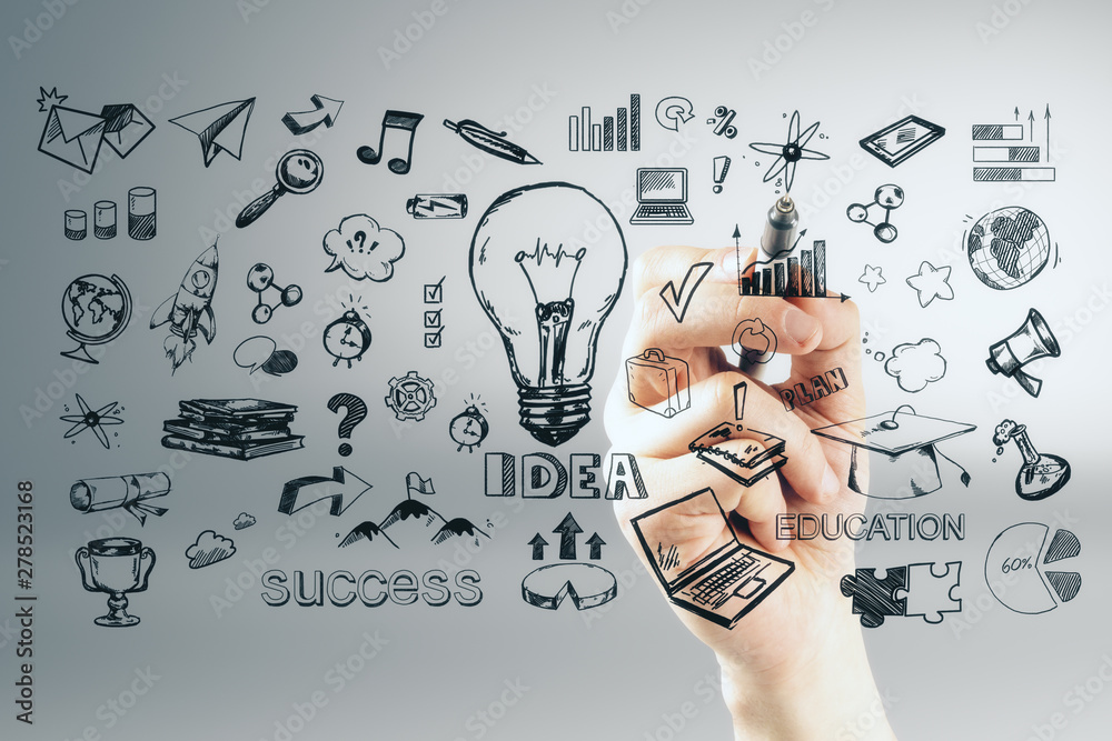 Idea and success concept Idea and success concept