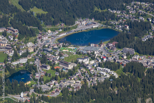 Obersee Untersee lakes and  village of Arosa from above © Pascal Halder