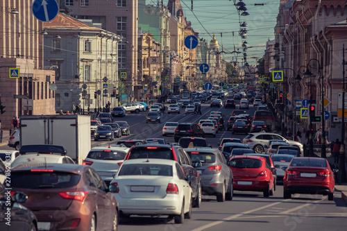traffic in the Saint-Petersburg, Litejnyj prospekt to the center