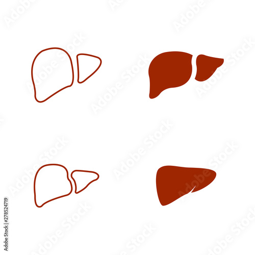 liver icons set. vector illustration. organ icons set