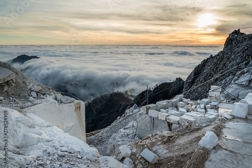 Old marble quarries in Tuscany