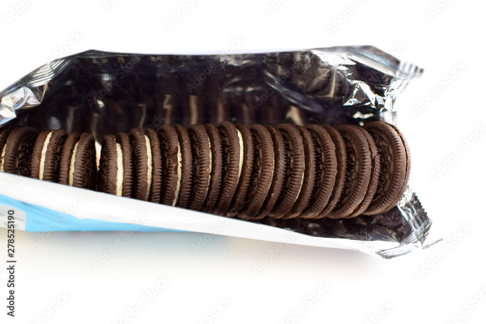 Chocolate and cream sandwich cookies Chocolate and cream sandwich cookies
