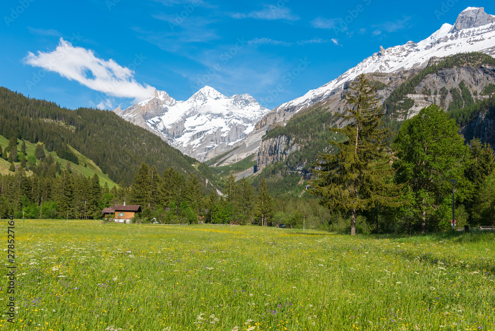 Landscape with Bluemlisalp mountain close to Kandersteg