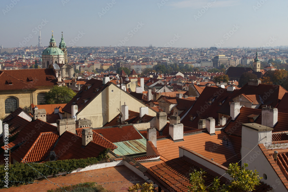 Prague (Czech Republic). The outer city of Prague seen from the Castle of the city
