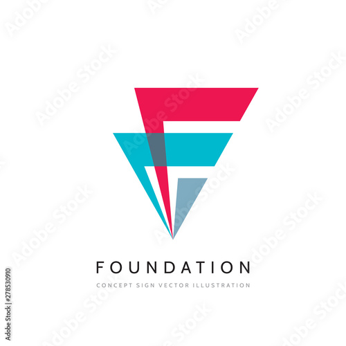 Foundation concept business logo design. Denelopment creative sign. Corporate identity. 