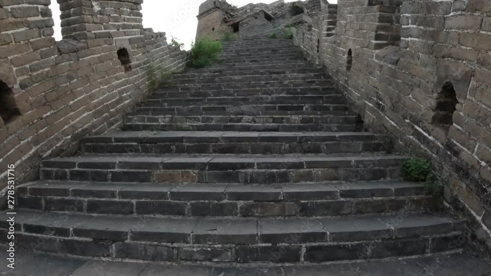 Unrestored section of the Great Wall of China, Zhuangdaokou, Beijing, China Unrestored section of the Great Wall of China, Zhuangdaokou, Beijing, China