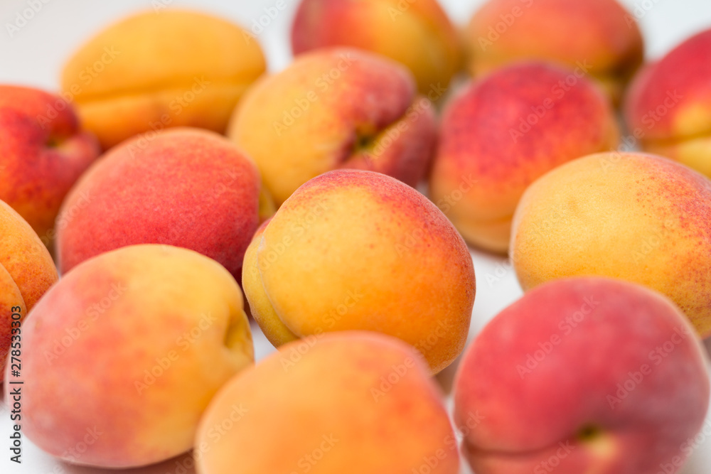 apricot on close up view. isolated apricot on close up view. isolated