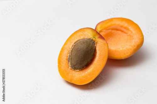 apricot on close up view. isolated