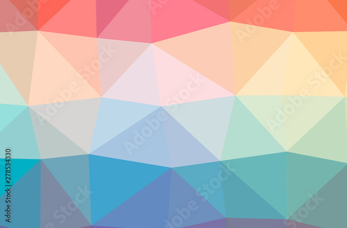 Illustration of abstract Blue  Yellow And Red horizontal low poly background. Beautiful polygon design pattern.