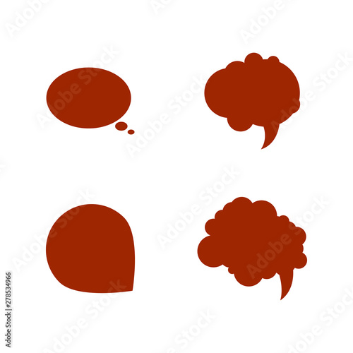Speech bubble icons set. Vector illustration