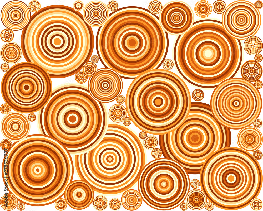 Abstract Generative Art color distributed  circles dots background illustration