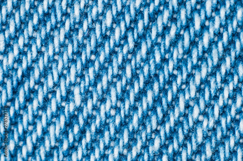 blue cloth made of thin threads with kitchen cloth for wiping dishes close-up macro shot