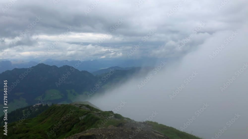 View from the mountain peak above alpbachtal valley in tyrol in austria View from the mountain peak above alpbachtal valley in tyrol in austria