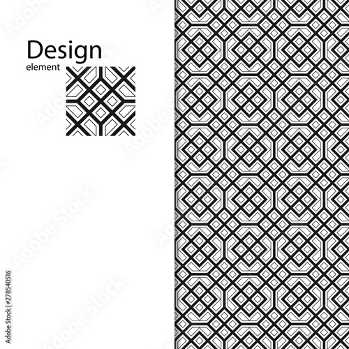 Bilde på lerret Traditional Arabic seamless geometric pattern for your design, laser cutting, stamping on leather, cardboard, paper