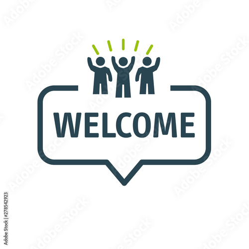 Speech bubble WELCOME Vector Illustration