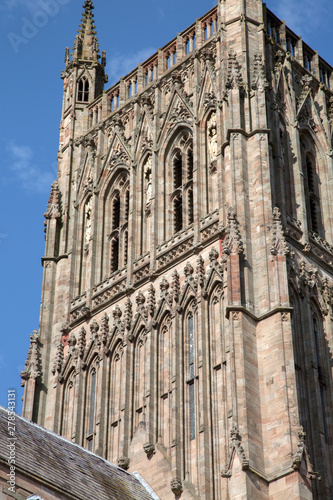 Tower of Cathedral Church; Worcester; England photo