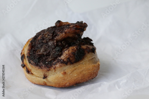 Chestnut Croissant on White Background