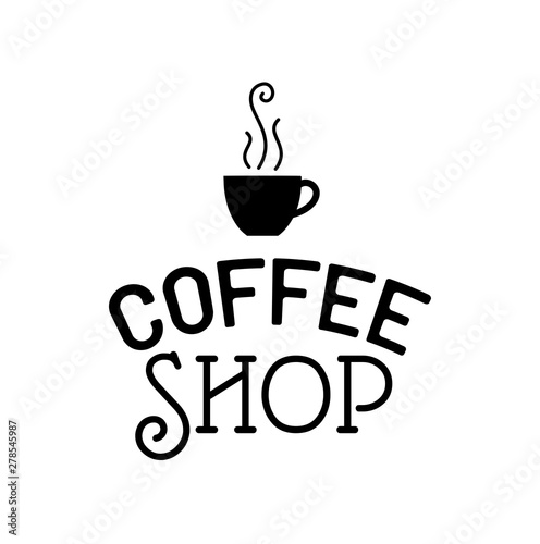 Beautiful retro Coffee Shop logo template vector