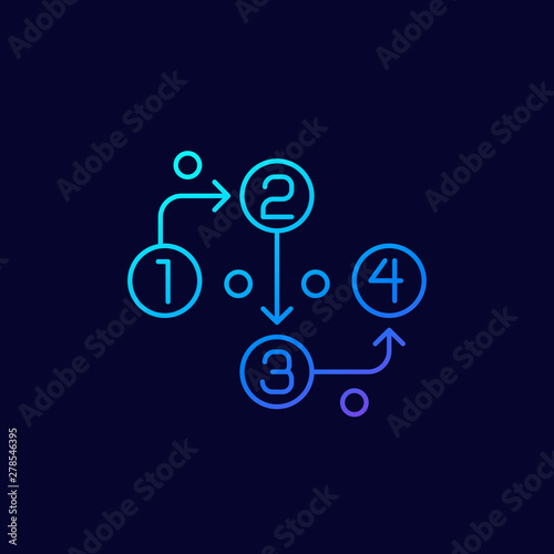 Methodology linear icon on dark