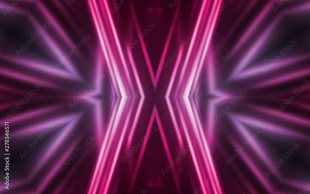 Dark abstract futuristic background. Neon lines, glow. Neon lines, shapes. Pink and blue glow Dark abstract futuristic background. Neon lines, glow. Neon lines, shapes. Pink and blue glow